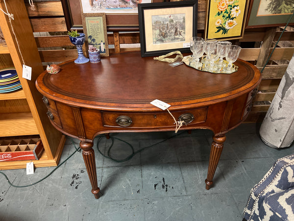 Oval Leather Top Desk by Thomasville 153982.