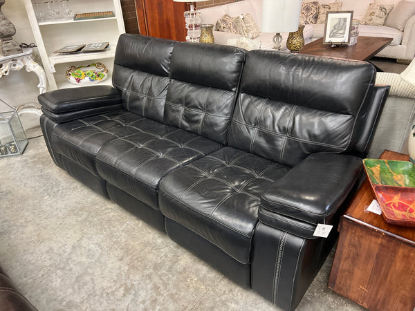 Black Leather Recliner Sofa 154168.