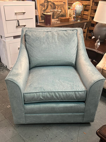 Blue Velvet Swivel Chair 142778.