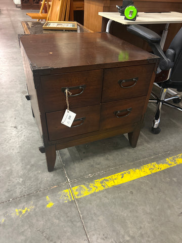 Wood 4-Drawer Side Table 164565.