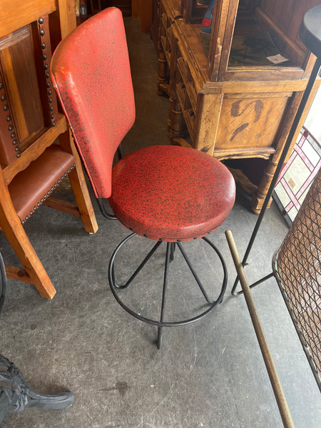 MCM Red Bar Stool 175135.
