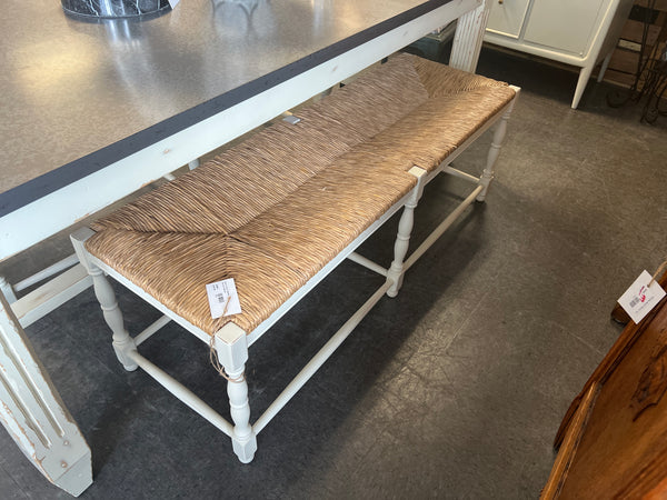 Rustic Straw Bench - Ballard Design (2 available) 163994.