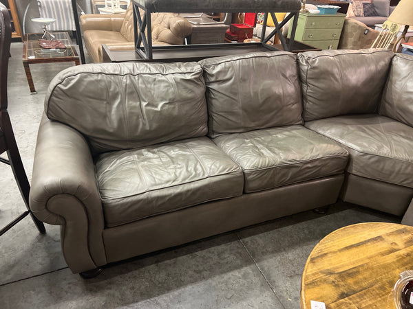 Thomasville Grey Leather Sectional 167535.