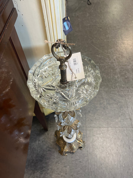 Antique Crystal Standing Ash Tray 170064.