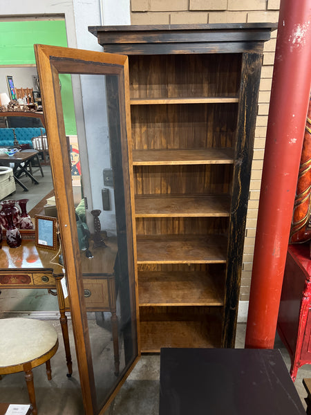 Rustic Tall Narrow Cabinet w/ Chicken Wire Door 159651.