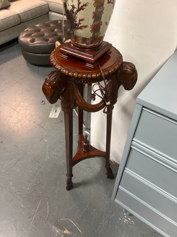 Mahogany Rams Head Plant Stand 164253.