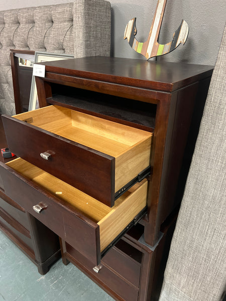 Dark Wood Nightstands Set 2 152653.