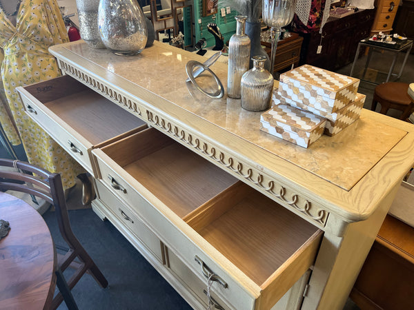 Tall Marble Top Dresser 153594.