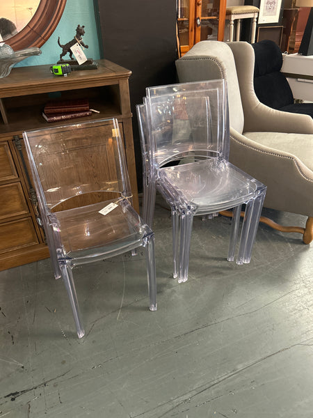 Set of 4 Acrylic Dining Chairs 167766.