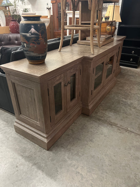 9’ Long Grey Console Cabinet 166454.