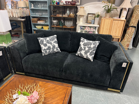 Black Velvet Sofa 151648.