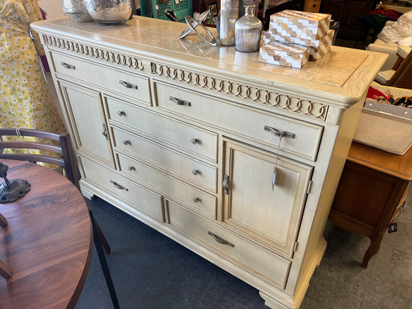 Tall Marble Top Dresser 153594.