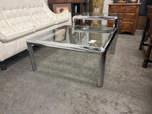 Chrome Base Glass Coffee Table 153005.