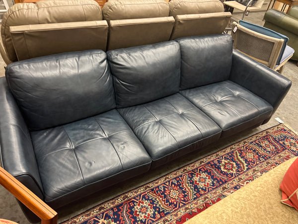 Blue Leather Sofia Sofa 165694.