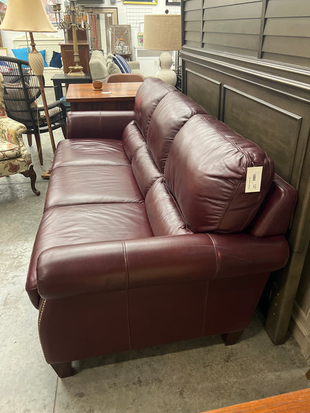 Burgundy Leather Sofa 154452.