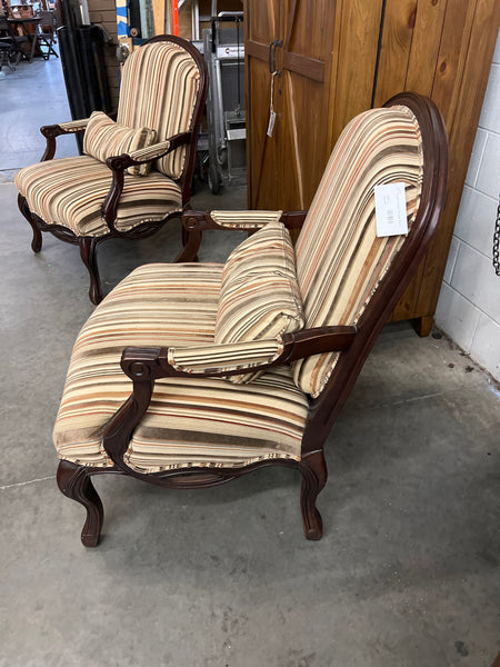 French Country Striped Chair (2 available) 163311.