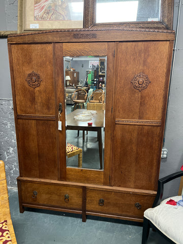 Antique Armoire -Mirrored Door 159627.