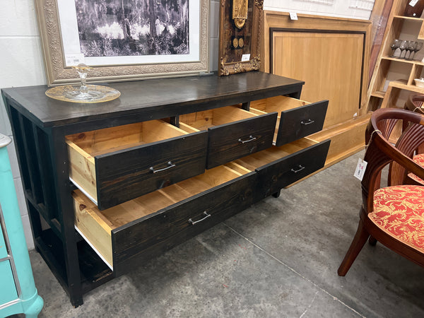 Rustic 6 Drawer Buffet- Black 170024.
