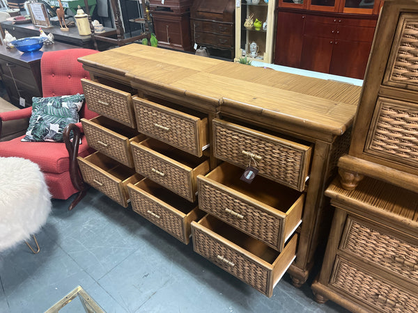 Wicker Dresser 9 Drawer 168232.
