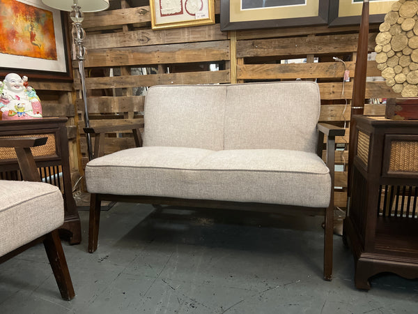 Modern Wood Frame loveseat - Off White 153911.