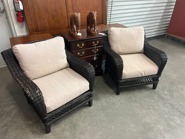 Wicker Patio Chair x2 Available 152765.