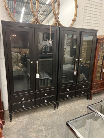 Black Glass Door Cabinet 154174.