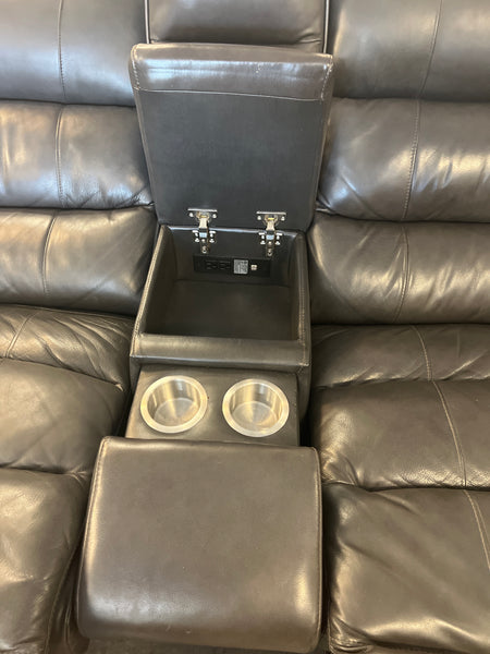 Charcoal Grey Reclining Sofa w/ electric 167752.