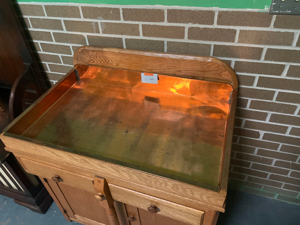 Antique Copper Dry Sink w/ Pull Out 164567.