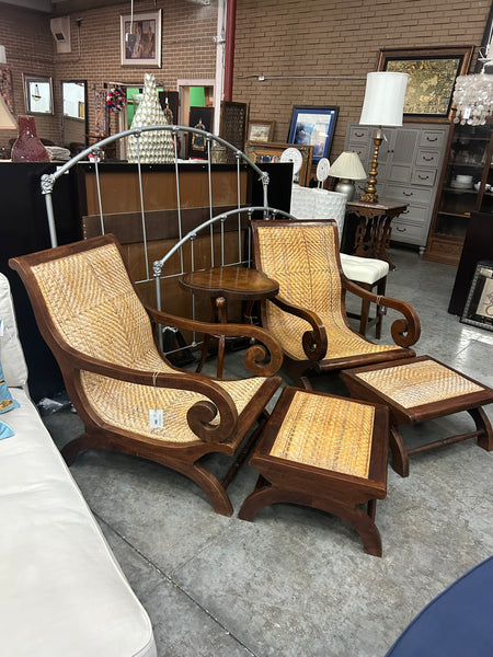 Plantation Chair and Ottoman (1 available) 169100.