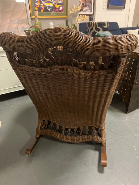 Ethan Allen Rattan Rocker 152031.