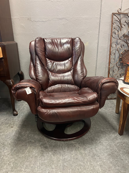 Stressless Style Leather Chair with Ottoman 156904.