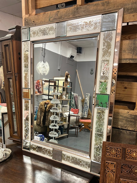 VTG Venetian Glass Mirror 45”x34” 138387.