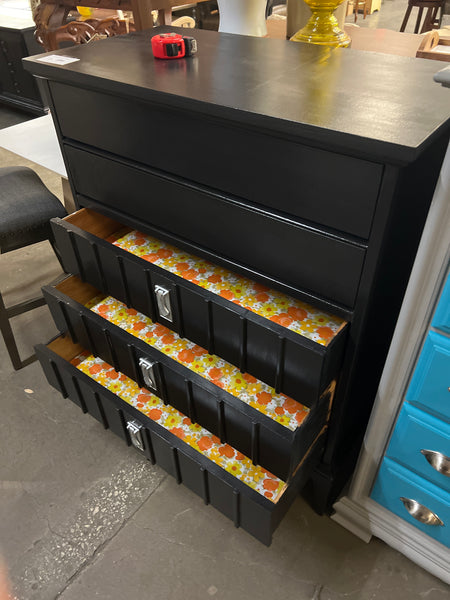 MCM Black Chest of Drawers 159623.