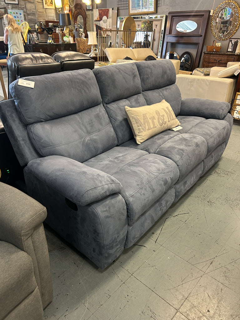 Blue Microfiber Recliner Sofa 177592.