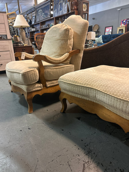 French Arm Chair Ottoman 167018.
