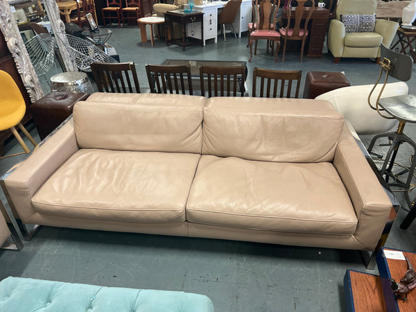 Modern Taupe Leather Sofa 162157. (2 available)