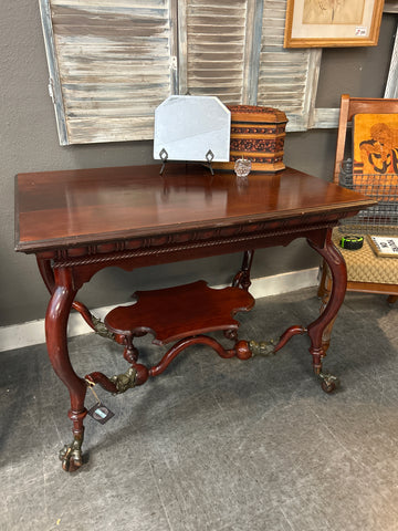 19th Century Mahogany Table - Chippendale Style Ball & Claw Foot 169093.