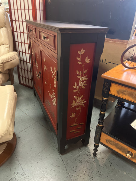 Asian Style Painted Console Cabinet 152469.