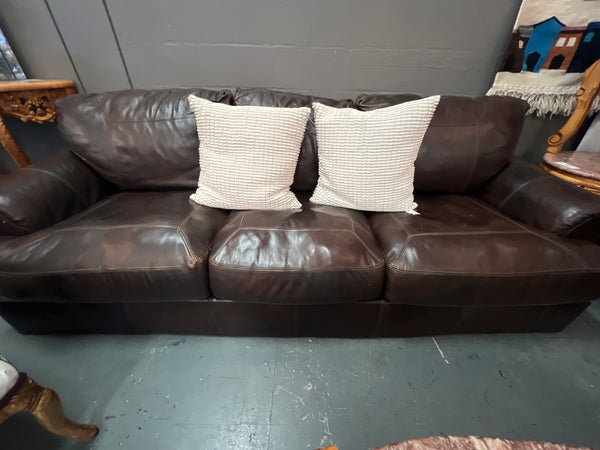 Brown Leather Sofa 153072.