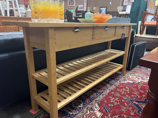 Long Butcher Block Table 168026.
