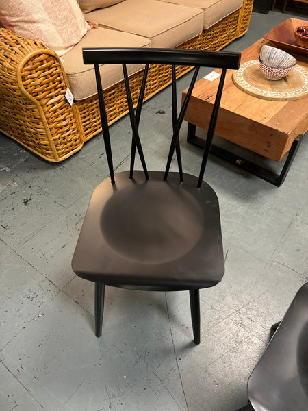 Set 4 Black Steel Chairs 161565.