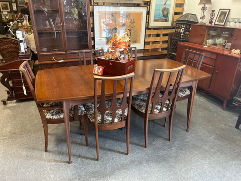 Broyhill Brazilia MCM Chairs Set 6 - 4 Side, 2 Captain 152441.