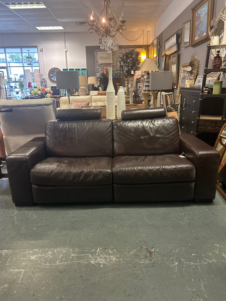 Natuzzi Brown Leather Recliner 165960.