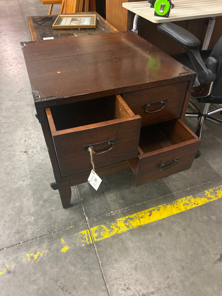 Wood 4-Drawer Side Table 164565.