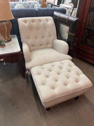 Tufted Chair and Ottoman 152360.