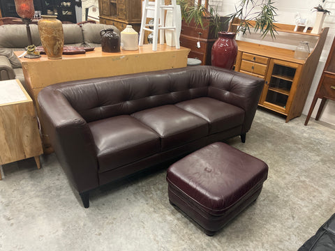 Chocolate Brown Leather Sofa 165874.