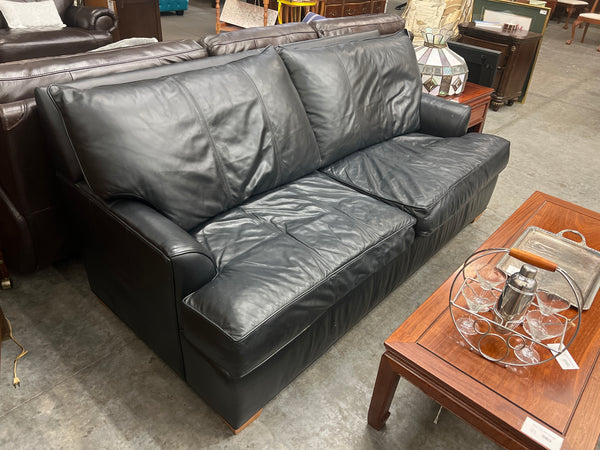Black Leather Modern Sofa 158233.
