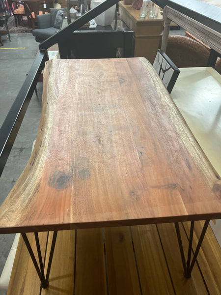 Wood Coffee Table Metal Branch Leg 166589.