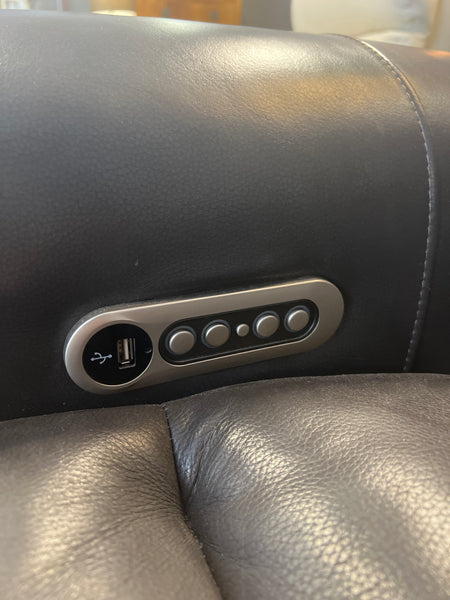 Charcoal Grey Reclining Sofa w/ electric 167752.