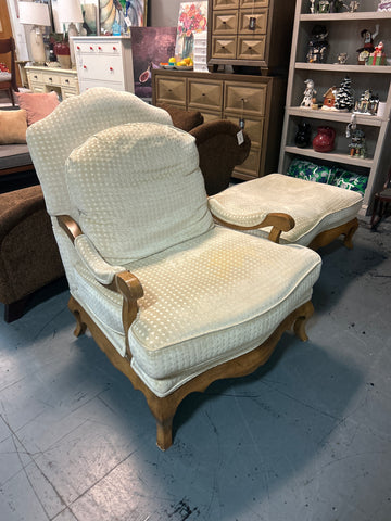 French Arm Chair Ottoman 167018.
